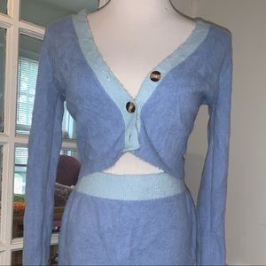 Fuzzy fashion nova sweater skirt set